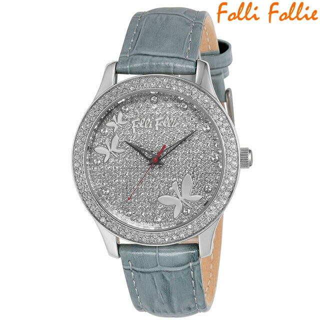 フォリフォリ CHRYSSALIS クオーツ 腕時計 ブランド レディース 蝶 Folli Follie WF0A043SSS-GA アナログ シルバー グレー WF0A043SSS-GA