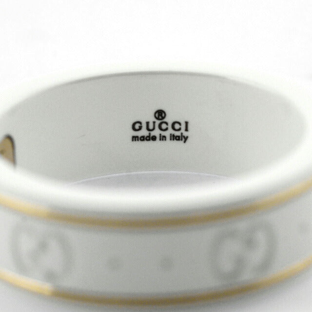 グッチ GUCCI メンズ リング 指輪 JP16号 325964-J85V5/8062/17 ホワイト ホワイト WQ00008961