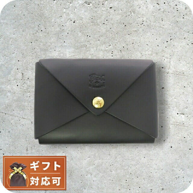 イルビゾンテ IL BISONTE カードケース メンズ レディース scc031-pg0001-bk109b c0854-p-135 ブラック ブラック WQ00029060