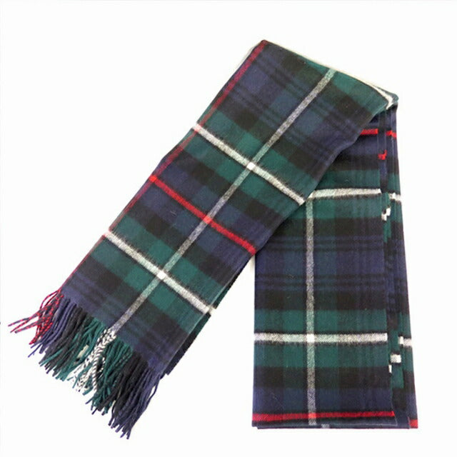 ジョンストンズ JOHNSTONS マフラー WA000056 KU0309 グリーン ネイビー MACKENZIE グリーン WQ00030204