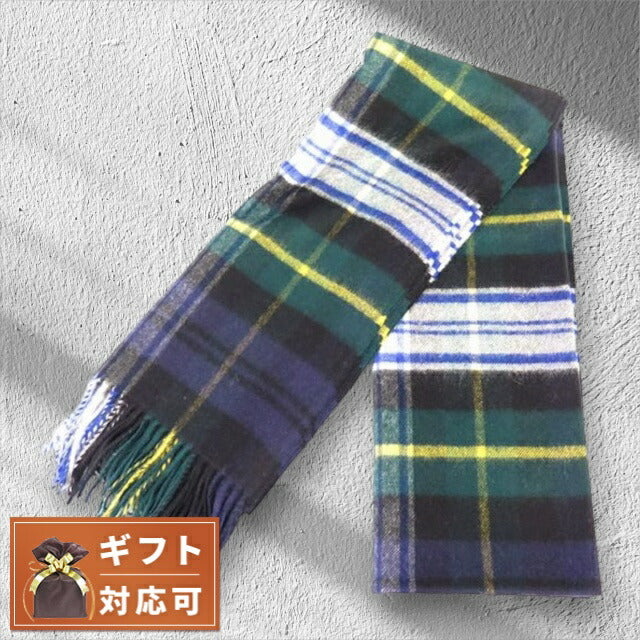 ジョンストンズ JOHNSTONS マフラー WA000056 KU0312 グリーン ホワイト DRESS GORDON グリーン WQ00030205