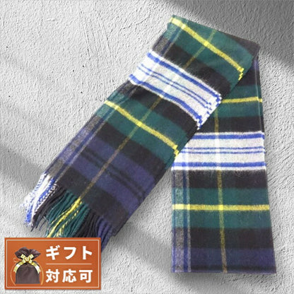 ジョンストンズ JOHNSTONS マフラー WA000056 KU0312 グリーン ホワイト DRESS GORDON グリーン WQ00030205