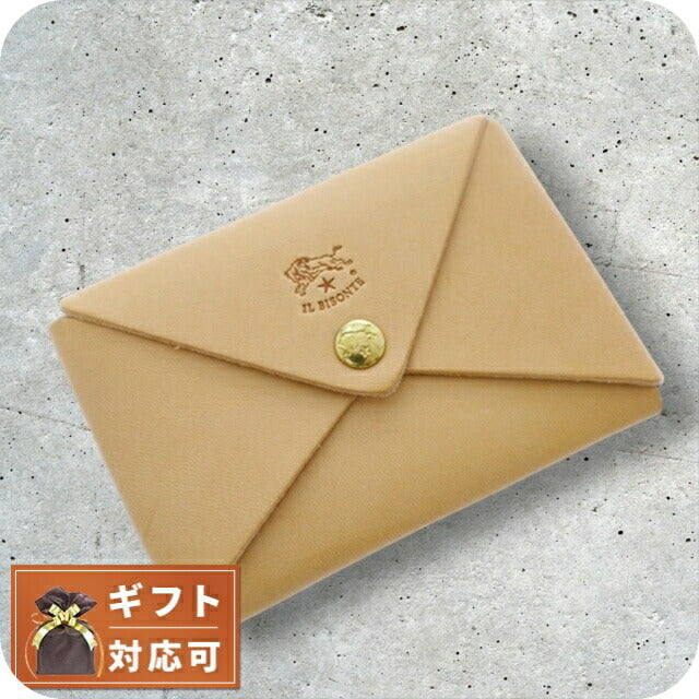 イルビゾンテ IL BISONTE カードケース メンズ レディース scc031-pg0001-na106 c0854-p-120 54-1-5432404293 ベージュ ヌメ WQ00030603