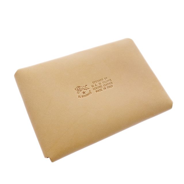 イルビゾンテ IL BISONTE カードケース メンズ レディース scc031-pg0001-na106 c0854-p-120 54-1-5432404293 ベージュ ヌメ WQ00030603