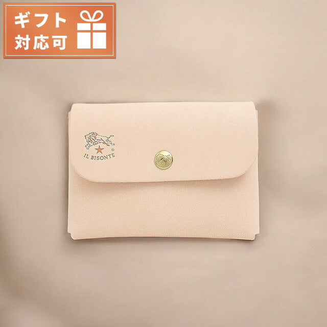 イルビゾンテ IL BISONTE カードケース メンズ レディース SCC032-PG0001-NA106 (C0855-P-120) ベージュ ヌメ WQ00035753