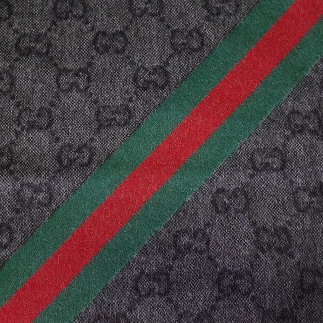 グッチ GUCCI マフラー GG柄 メンズ レディース 570603 3G200 1466 ブラック グレー WQ00035925