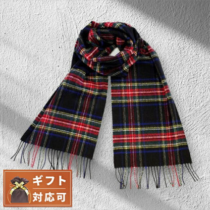 ジョンストンズ JOHNSTONS マフラー WA000016KU0324 BLACK STEWART ブラックスチュアート WQ00038576