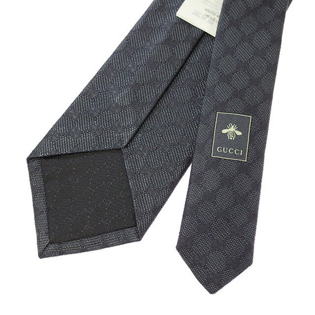 グッチ GUCCI ネクタイ メンズ 456522 4B002 1100 グレー GGパターン WQ00038894