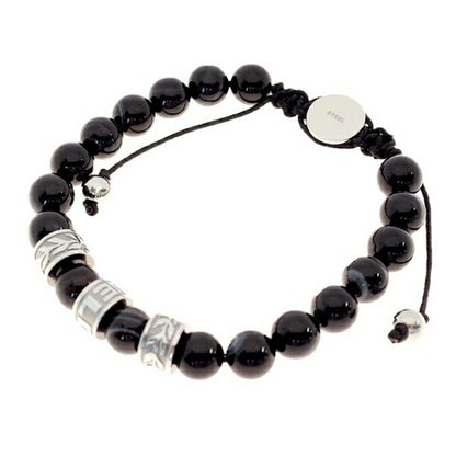 ディーゼル DIESEL ブレスレット 数珠 メンズ レディース DX1101040 Beads シルバー ブラック WQ00039303