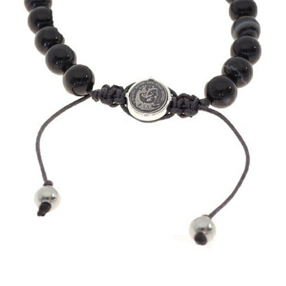 ディーゼル DIESEL ブレスレット 数珠 メンズ レディース DX1101040 Beads シルバー ブラック WQ00039303