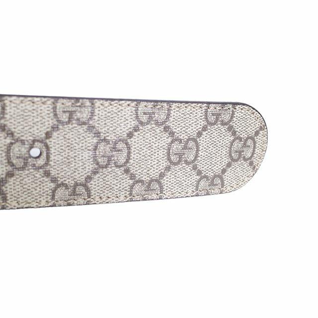 グッチ GUCCI ベルト メンズ 411924-KGDHN-9643-100 GGスプリームキャンバス ベージュ　ブラウン　シルバー WQ00039512