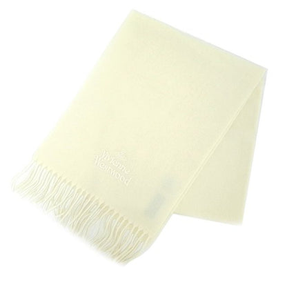 ヴィヴィアンウエストウッド VIVIENNE WESTWOOD マフラー ストール オーブロゴ 刺繍 無地 メンズ レディース A401-WHITE WQ00040734