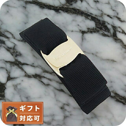フェラガモ FERRAGAMO バレッタ レディース 342019-495450 ヴァラ リボン BLACK ブラック WQ00041239