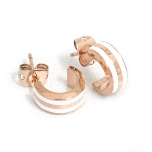 ダニエルウェリントン DANIEL WELLINGTON ピアス レディース DW00400148 エランイヤリング エラン ローズゴールド ホワイト WQ00041801