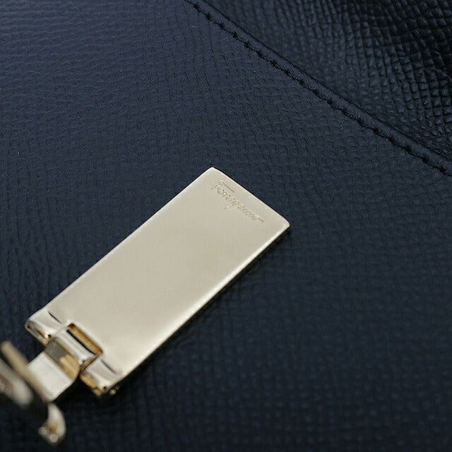 フェラガモ FERRAGAMO 二つ折り財布 二折財布 22C-877-0673998 ガンチーニ レディース ウォレット ブラック WQ00042557