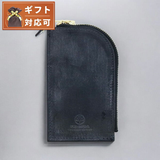 グレンロイヤル GLENROYAL カードポケット付きラウンド ジップキーケース 03-6255 メンズ レディース ブラック WQ00042754