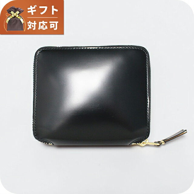 コムデギャルソン COMME DES GARCONS 二つ折り財布 二折財布 ラウンドファスナー SA2100MI メンズ レディース MILLOR INSIDE ブラック ゴールド WQ00042853