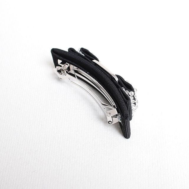 フェラガモ FERRAGAMO バレッタ 342759-524894 ビジュー付き ヘアークリップ リボン レディース ヴァラ VARA BLACK ブラック WQ00043175
