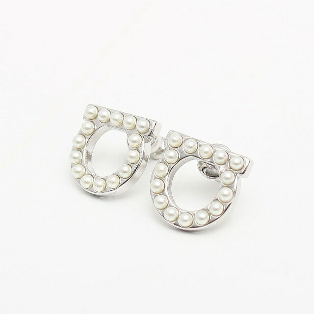 Ferragamo フェラガモ｜ピアス クリスタル シルバー フェラガモ ピアス アクセサリー レディース ガンチーニ S