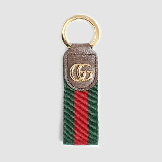 グッチ GUCCI キーリング 523161-HE2NG-8742 レディース GGロゴ VRV NEW ACERO ブラウン グリーン レッド WQ00043631