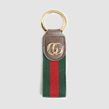 グッチ GUCCI キーリング 523161-HE2NG-8742 レディース GGロゴ VRV NEW ACERO ブラウン グリーン レッド WQ00043631