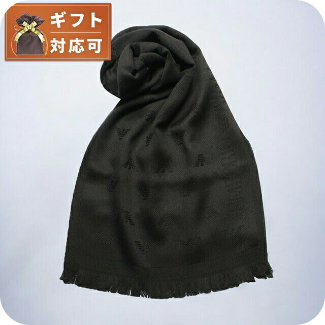 エンポリオアルマーニ EMPORIO ARMANI マフラー ストール 625009 8P306 00020 メンズ BLACK ブラック WQ00043860