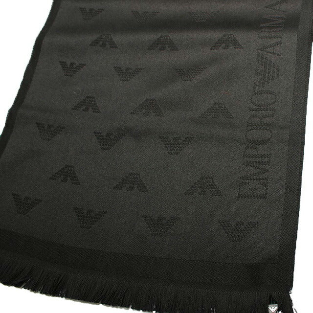 エンポリオアルマーニ EMPORIO ARMANI マフラー ストール 625009 8P306 00020 メンズ BLACK ブラック WQ00043860