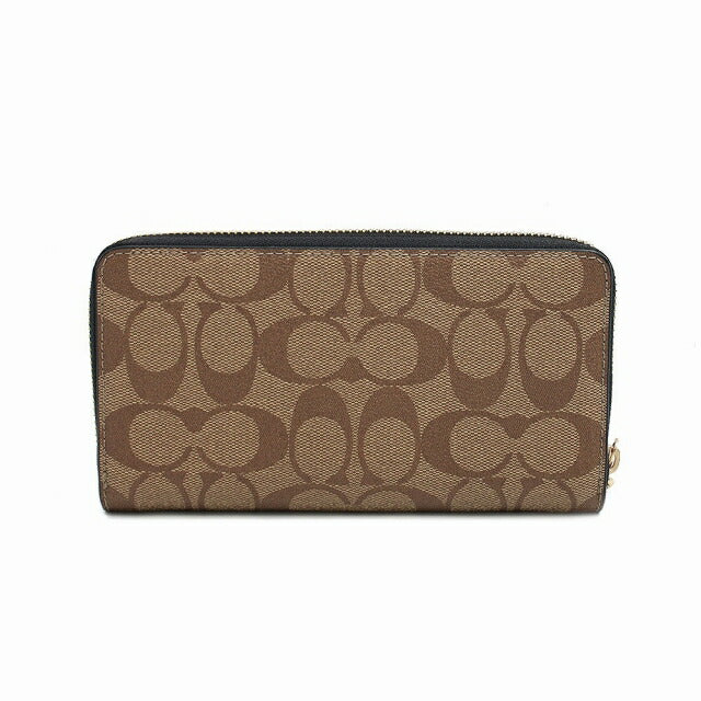 コーチ COACH 長財布 4452-IMCBI (C4452-IMCBI) レディース シグネチャー SIGNATURE カーキ ブラック WQ00044131