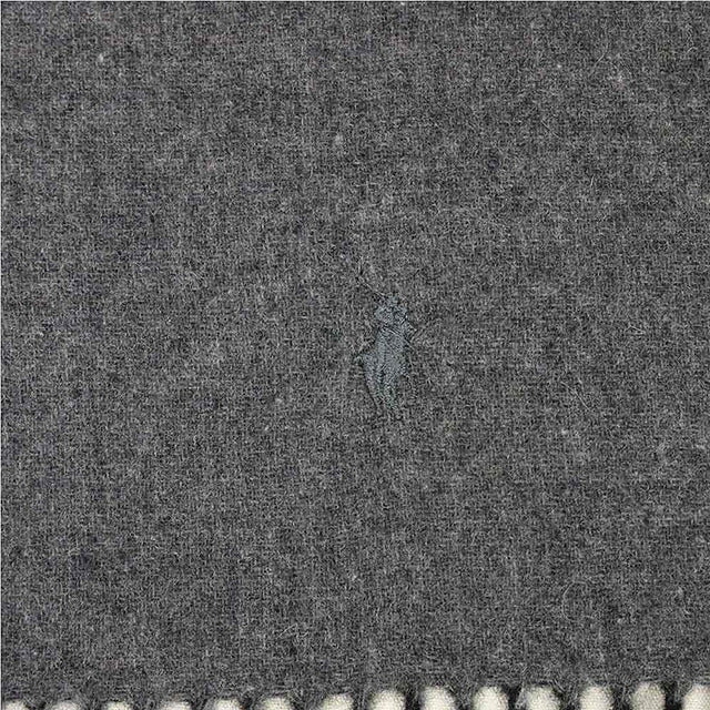 ポロラルフローレン POLO RALPH LAUREN バイカラー マフラー PC0455-002 メンズ レディース ブラック グレー WQ00044589