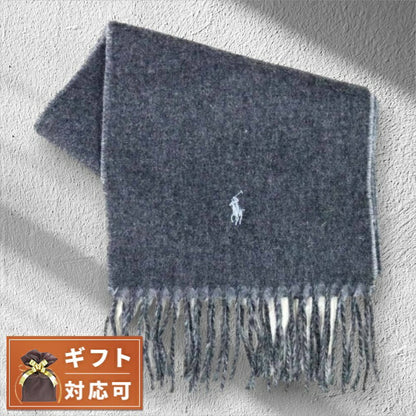 ポロラルフローレン POLO RALPH LAUREN バイカラー マフラー PC0455-036 メンズ レディース チャコール グレー WQ00044590