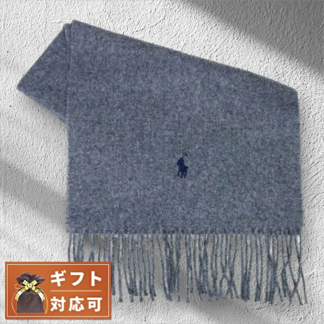 ポロラルフローレン POLO RALPH LAUREN マフラー PC0476-021 メンズ レディース GRAY グレー WQ00044595