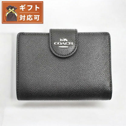 コーチ COACH 二つ折り財布 6390-SVDTV レディース アウトレット ブラック シルバー WQ00045475