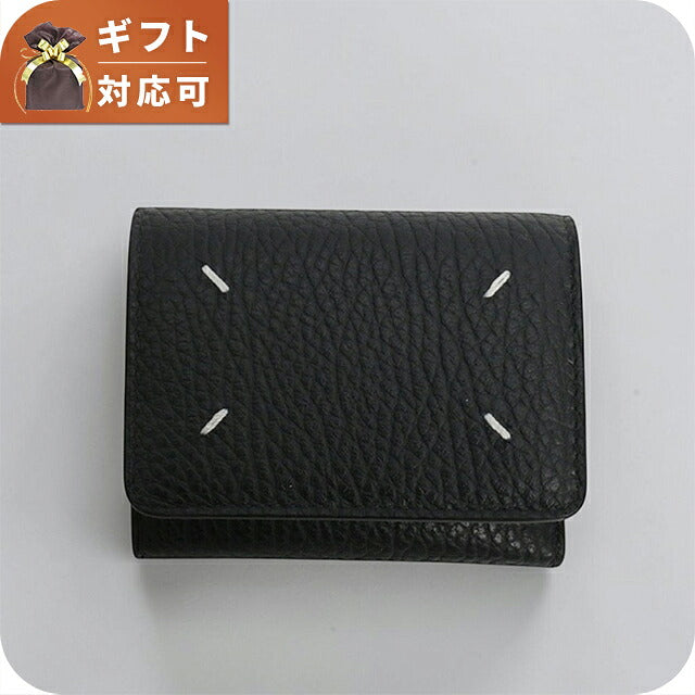 メゾンマルジェラ MAISON MARGIELA 三つ折り財布 三折財布 SA3UI0010P4455T8013 トリフォールド ウォレット レディース メンズ ブラック WQ00045693