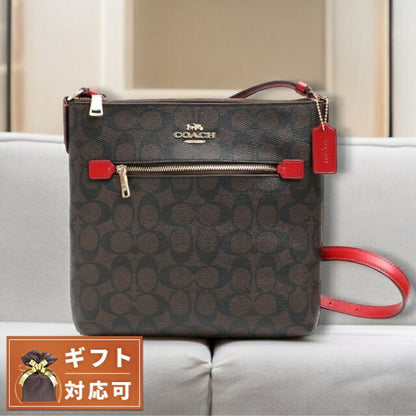 コーチ COACH アウトレット ショルダーバッグ C1554-IMRVQ レディース ブラウン レッド WQ00045795