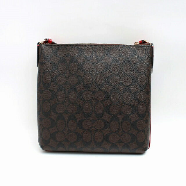 コーチ COACH アウトレット ショルダーバッグ C1554-IMRVQ レディース ブラウン レッド WQ00045795