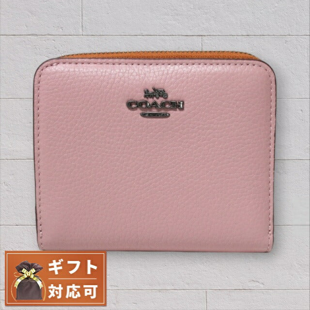 コーチ COACH 二つ折り財布 719-V5PMC レディース スモール ジップ アラウンド SMALL ZIP AROUND ピンク WQ00046799
