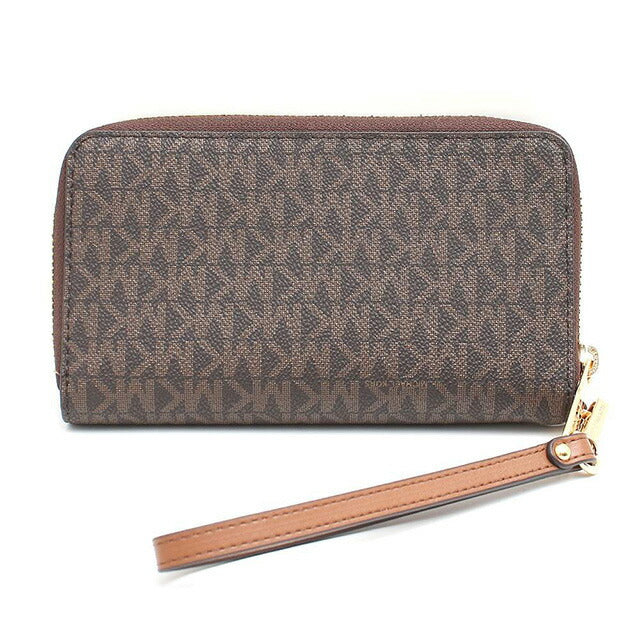 マイケルコース MICHAEL KORS 長財布 35F8GTVW9B-BROWN レディース アウトレット モノグラム ラウンドファスナー ブラウン WQ00046843