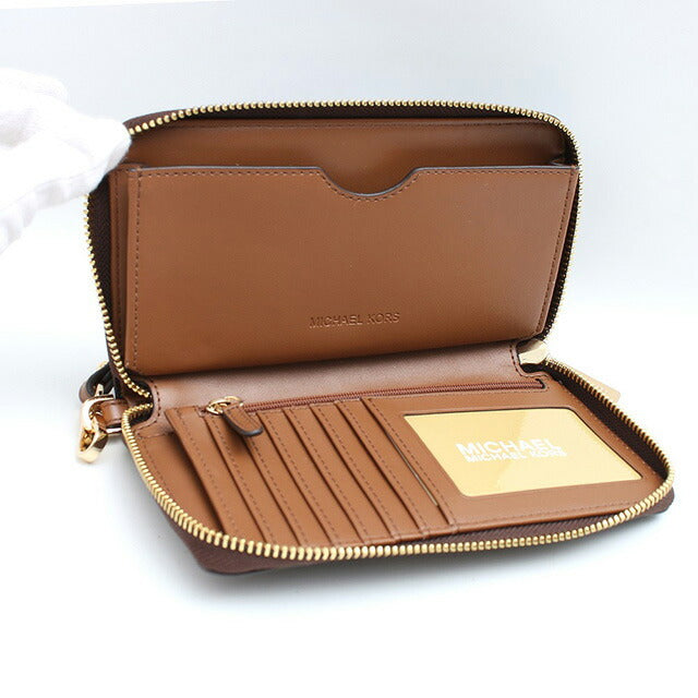 マイケルコース MICHAEL KORS 長財布 35F8GTVW9B-BROWN レディース アウトレット モノグラム ラウンドファスナー ブラウン WQ00046843