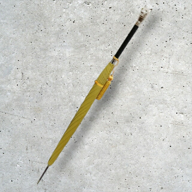 フォックスアンブレラズ FOX UMBRELLAS 長傘 WL14 CAT MUSTARD レディース アニマルヘッド マスタードイエロー WQ00046907