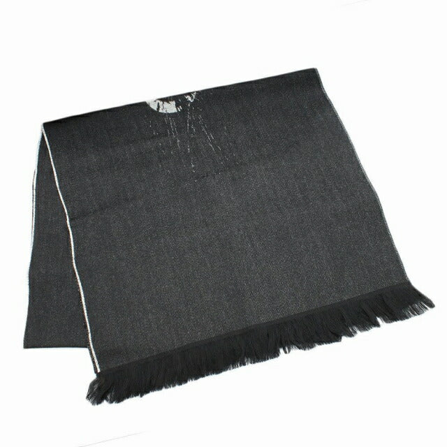 ジバンシィ GIVENCHY マフラー GV4518-J4432-1 メンズ ロゴ ウール混 ブラック WQ00047208