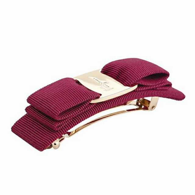 フェラガモ FERRAGAMO バレッタ レディース 342019-756157 ヴァラ リボン Melograno メログラーノ ワインレッド WQ00047479