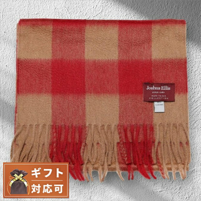 ジョシュア エリス Joshua Ellis カシミヤマフラー CPG50792 メンズ レディース レッド ブラウン チェック WQ00047659