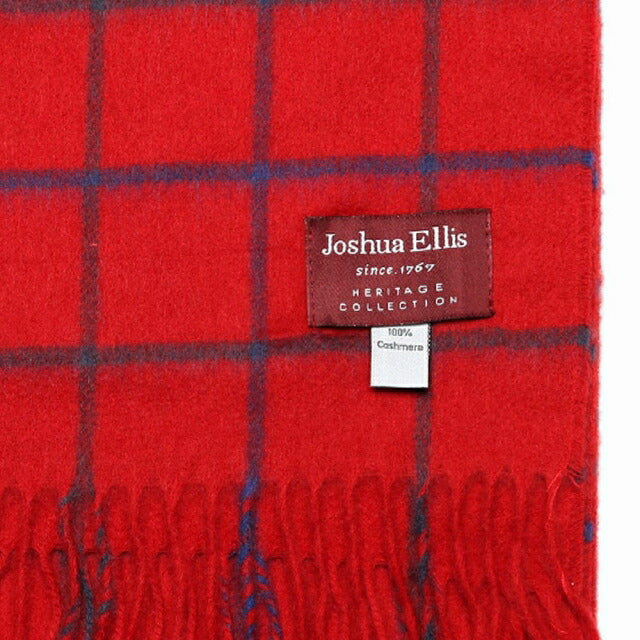 ジョシュア エリス Joshua Ellis カシミヤマフラー LCS50782 メンズ レディース レッド 格子柄 WQ00047668