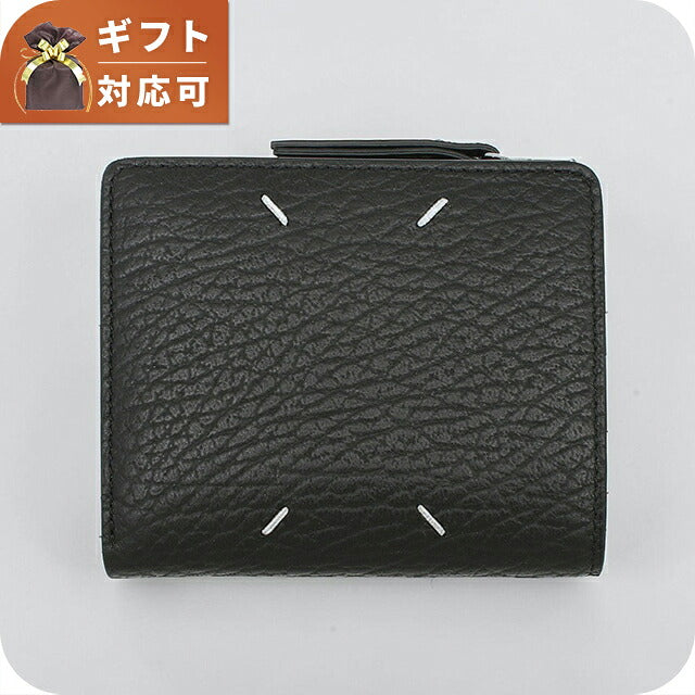 メゾンマルジェラ MAISON MARGIELA 二つ折り財布 二折財布 SA1UI0023P4455T8013 メンズ レディース BLACK ブラック WQ00047693