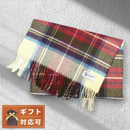 ジョンストンズ JOHNSTONS マフラー チェック柄 WA000057KU0010 メンズ レディース レッド ベージュ マルチカラー WQ00049135
