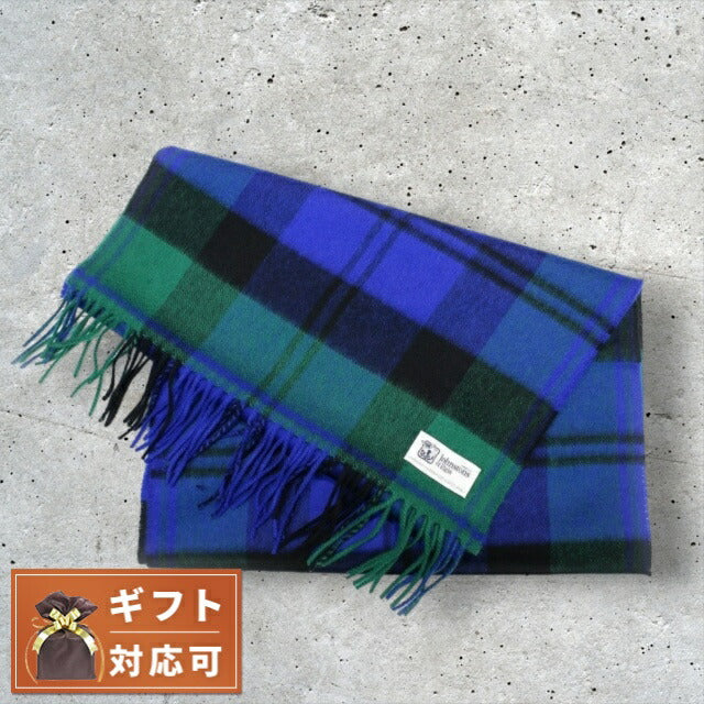 ジョンストンズ JOHNSTONS マフラー チェック柄 WA000057KU0098 メンズ レディース ブルー グリーン ブラック WQ00049137