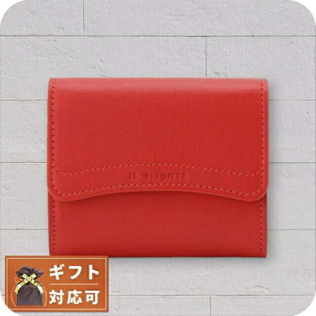 イルビゾンテ IL BISONTE 短財布 SSW005-PVX001-RE327 メンズ レディース CASTAGNO ROSA レッド WQ00050337