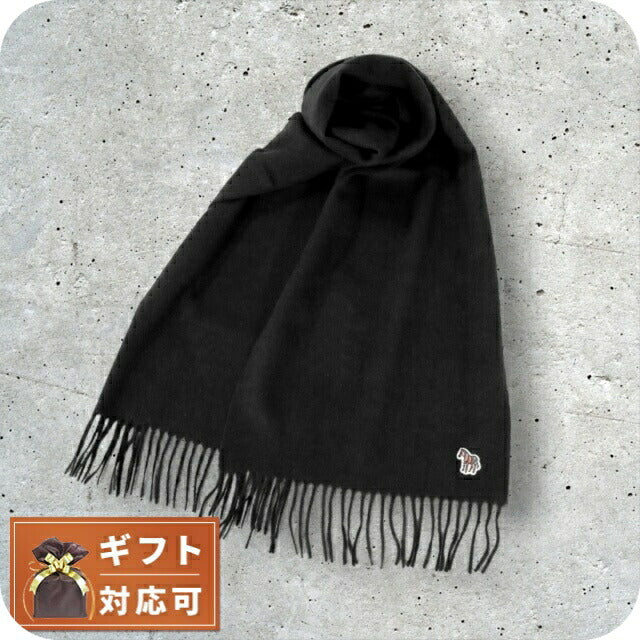 ポールスミス PAUL SMITH マフラー W1A-250K-JZEBRA-79 メンズ ブラック WQ00051129