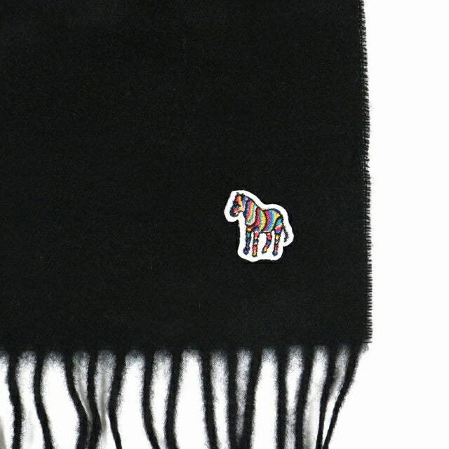 ポールスミス PAUL SMITH マフラー W1A-250K-JZEBRA-79 メンズ ブラック WQ00051129