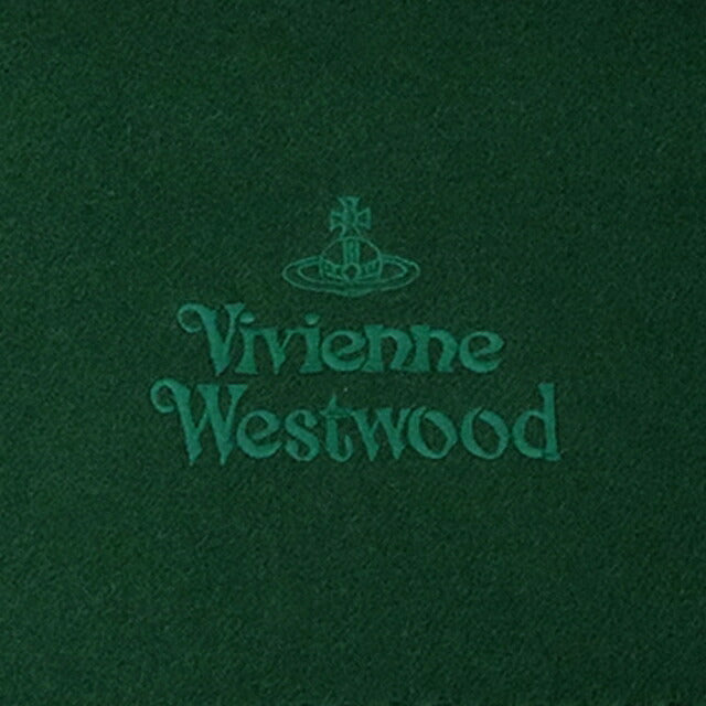 ヴィヴィアンウエストウッド VIVIENNE WESTWOOD マフラー ストール オーブロゴ 刺繍 無地 メンズ レディース M411-DARKGREEN WQ00051170